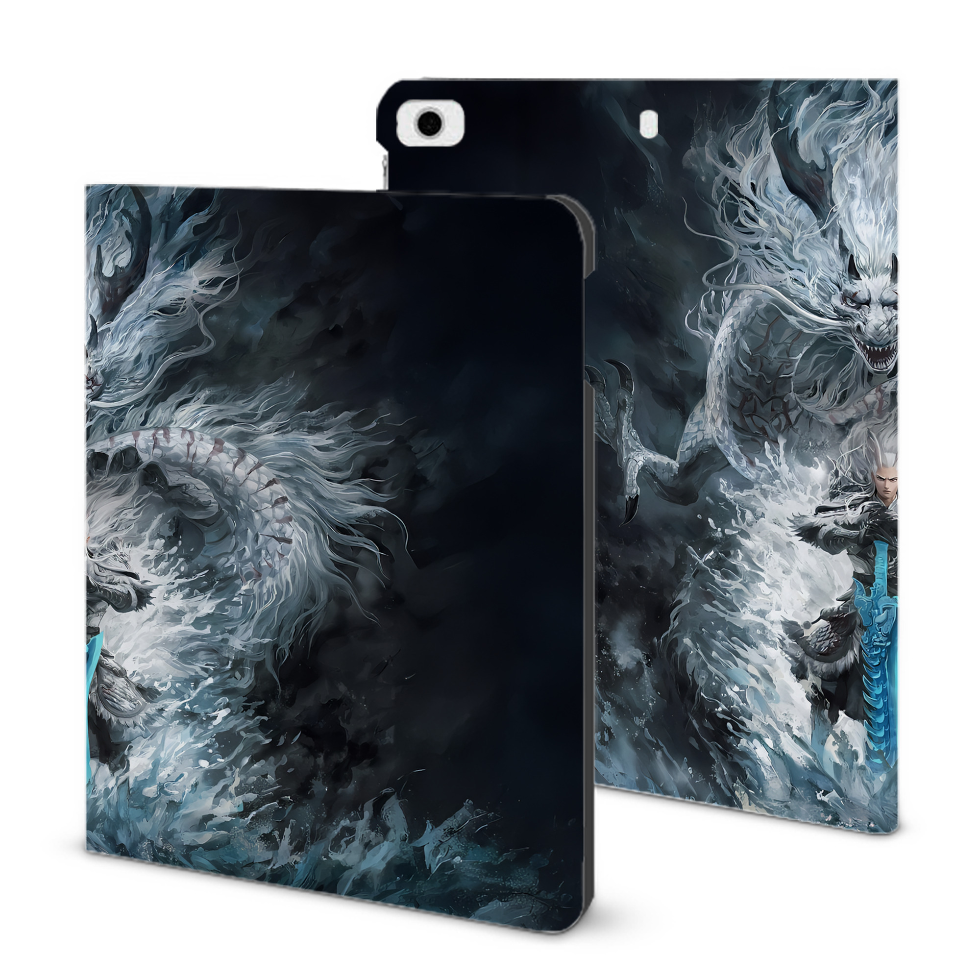 （画像用） Ne Zha 2 ナタ 魔童の大暴れ IPad ケース ブック型 PUレザー TPU 耐衝撃 軽量 薄型 ペン収納なし 全面保護 IPad 各モデル対応